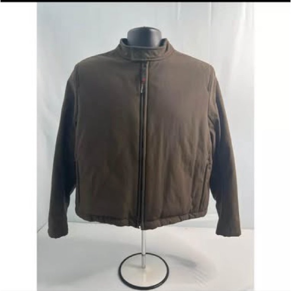 L.L. Bean Jackets & Blazers - L.L. Bean Outdoors Womens Jacket Brown Zipper Pockets Mock Neck Long Sleeve L